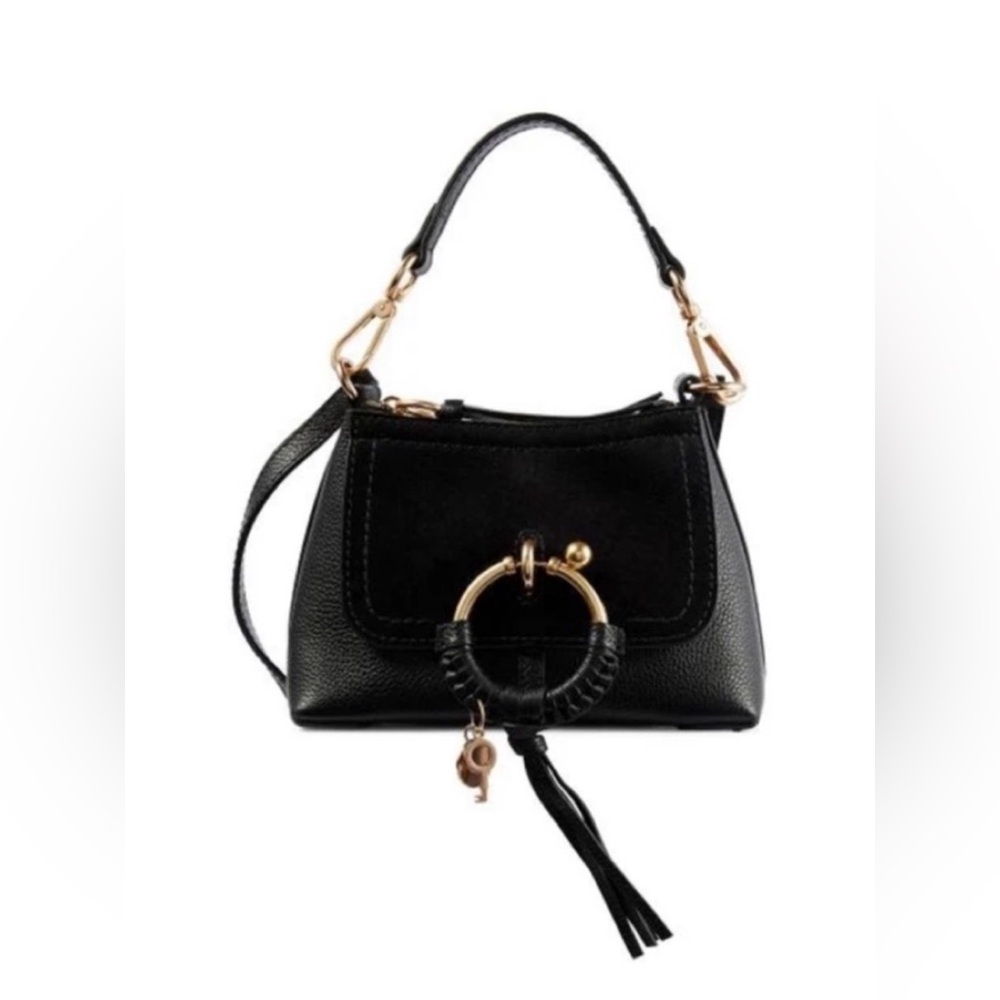 See by Chloe Joan black leather cross body bag